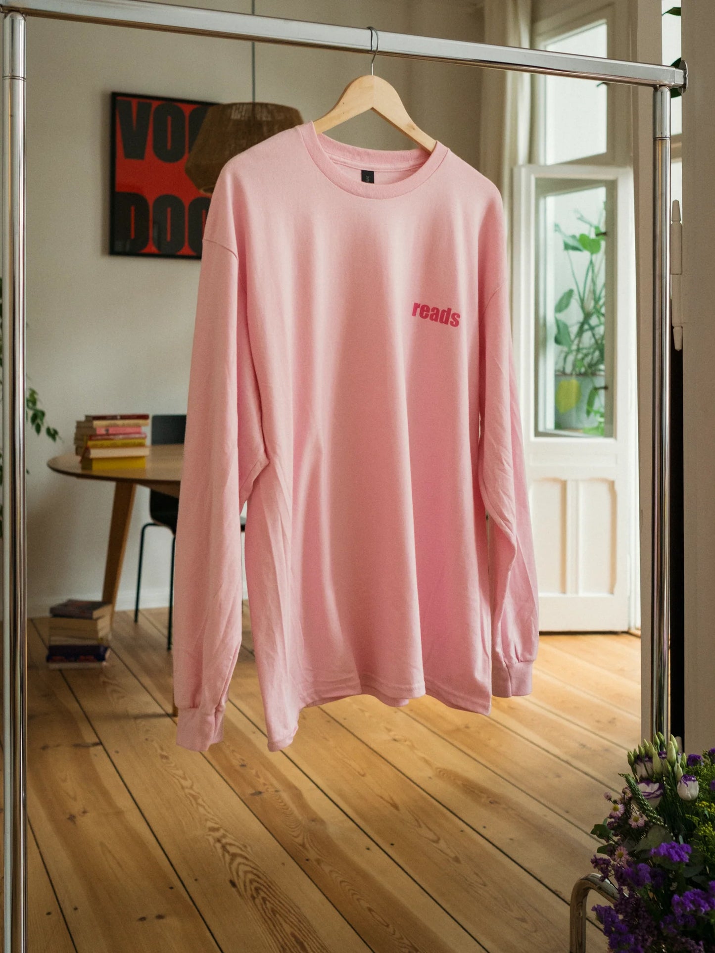 Long Sleeve - Cross Over Pink- Literaturensohn