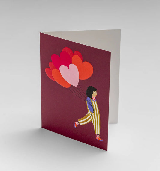 Mini Karte - Herz Ballons - Jennifer Bouron - Lagom Design