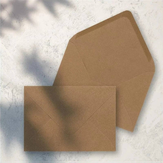 Bio-Briefumschlag - aus 100% Recyclingpapier - für DIN A6-Postkarten/Klappkarten - Naturbedacht