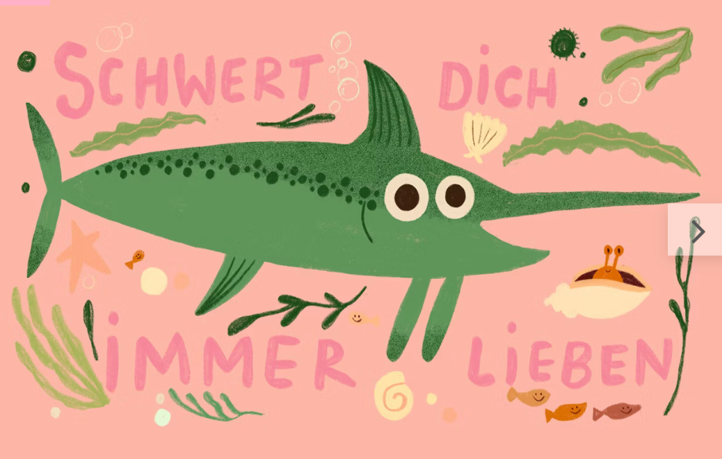 Postkarte "Schwert dich immer Lieben" - Slinga