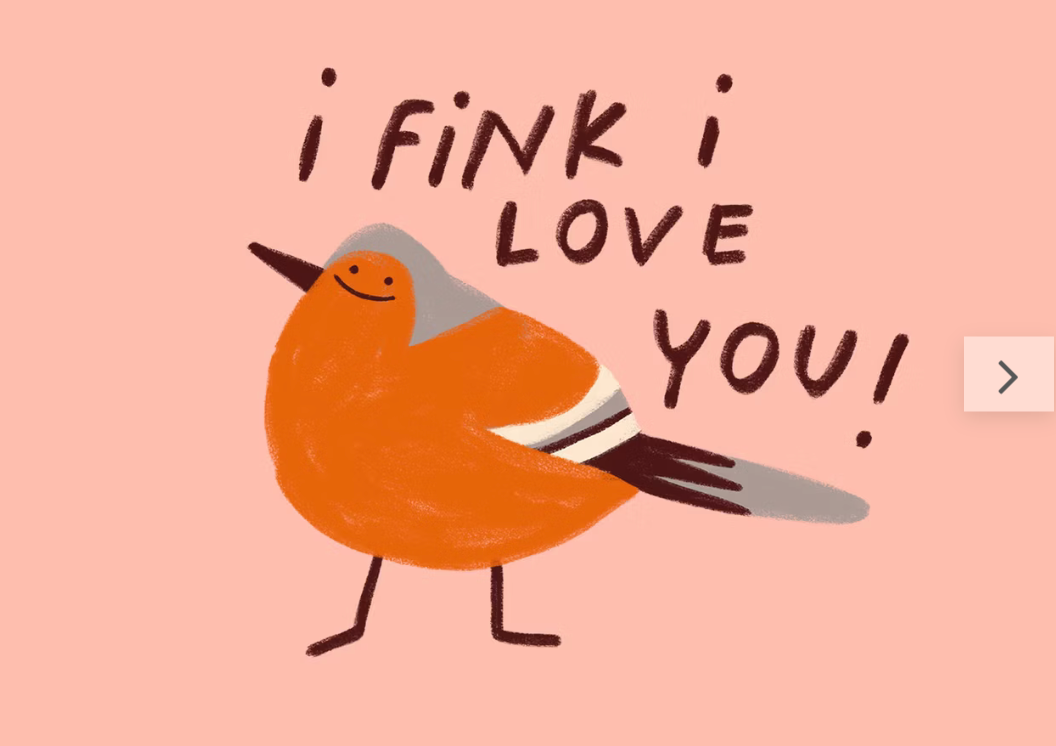 Postkarte "I fink I Love you" - Slinga