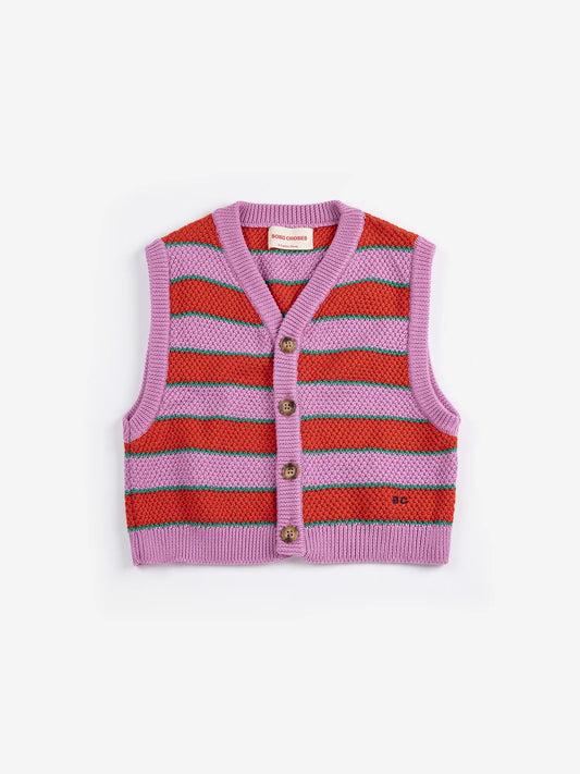 BC Striped Strickweste - Bobo Choses