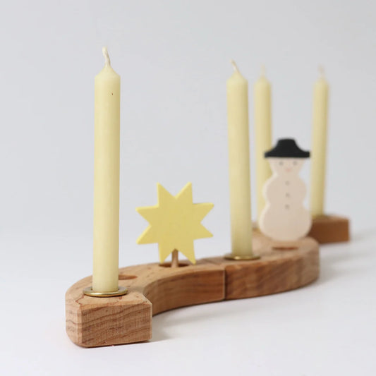 Creme Bienenwachs-Kerzen (100%) 12 Stk. - Grimms