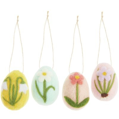 Osterei aus Filz- Blumen - Anhänger - Rico Design