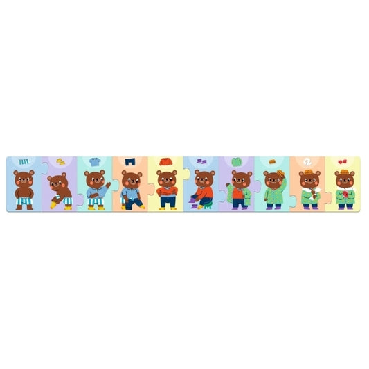 Puzzle - Teddybär zieht sich an - 10 Teile - Djeco