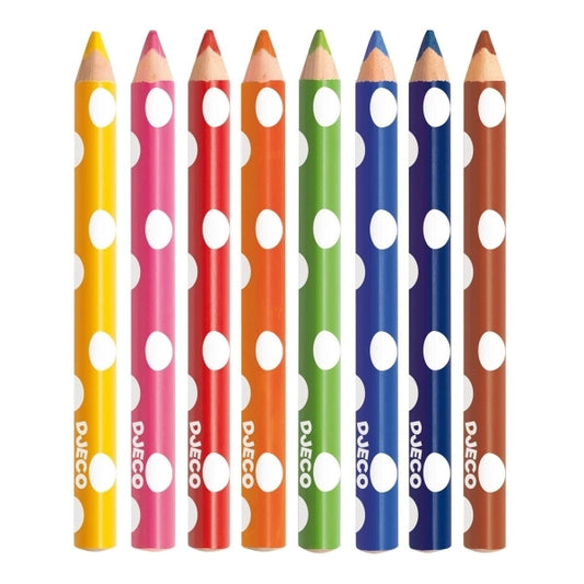 8 Dicke Buntstifte für die Kleinen - Djeco