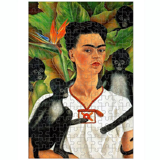 Cube Puzzle -„Selbstporträt mit Affen“ - Frida Kahlo - Londji