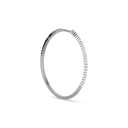 Reflection Midi Hoop silber - einzeln - Jane Kønig