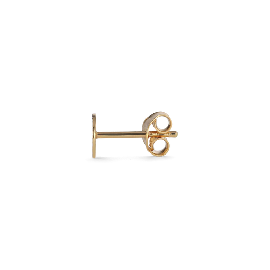 Reflection Round Stud gold - einzeln - Jane Kønig