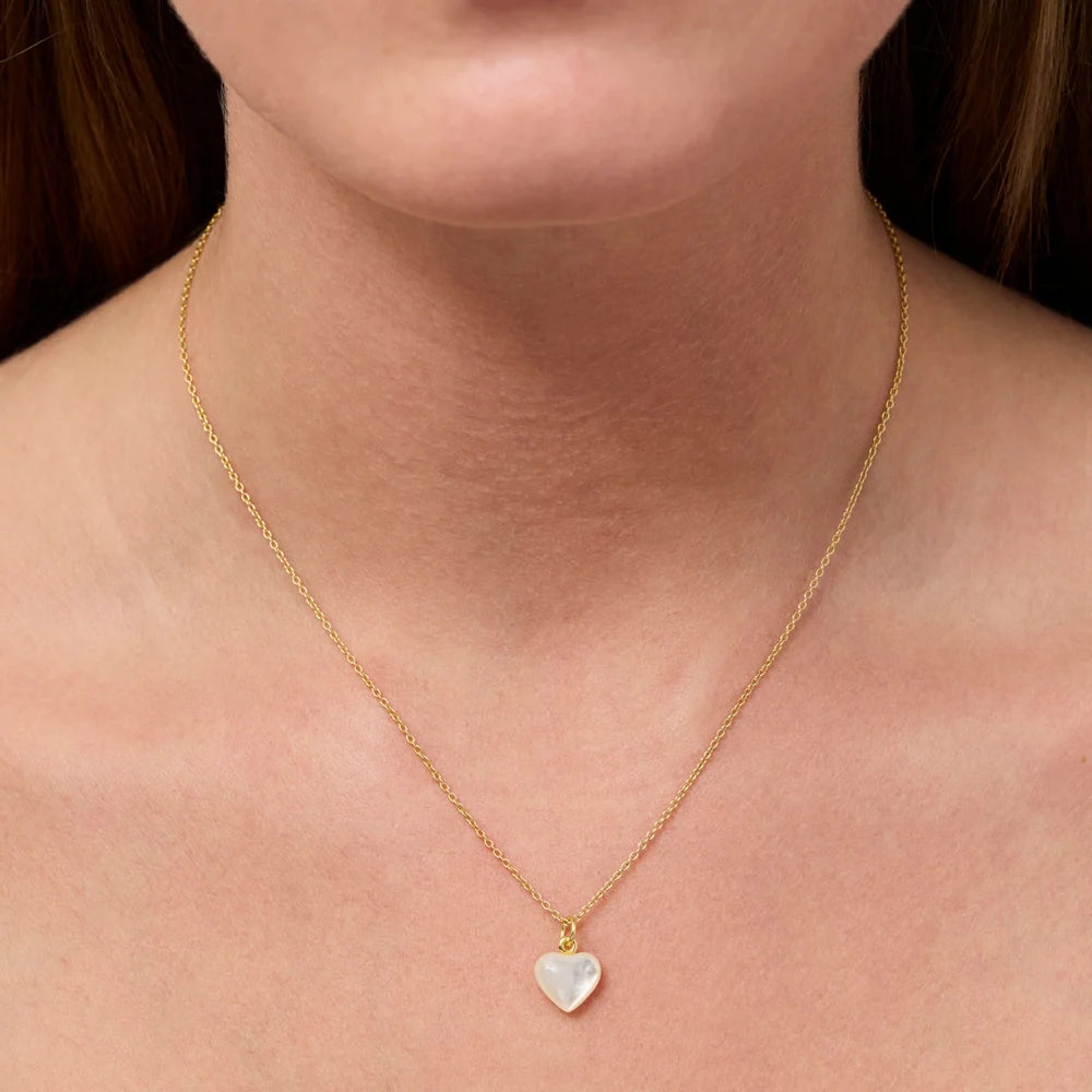 Small Souvenir Heart Anhänger gold - Jane Kønig