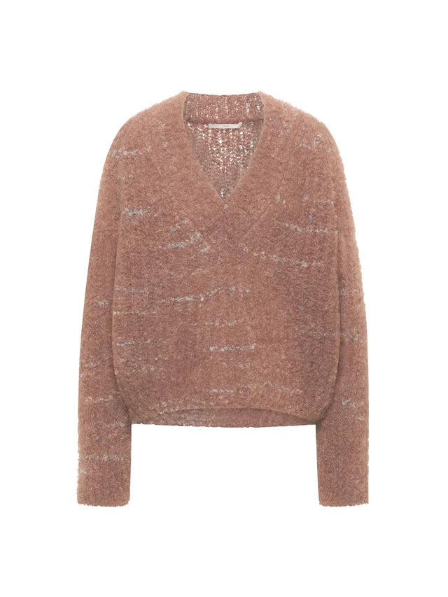 Pullover mit V-Ausschnitt aus Mohair-Wolle - Lanius