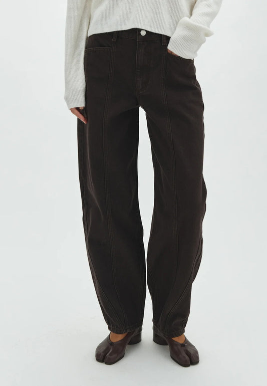 Almira Barrel Jeans - Brown Wash - MBYM