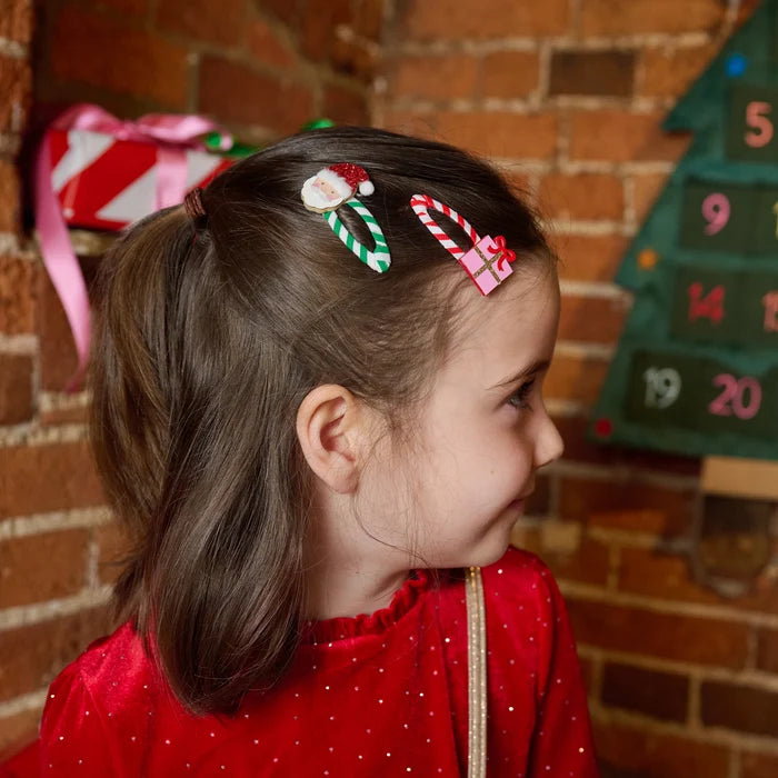 Haarclips 2 Stück Merry Santa - Rockahula
