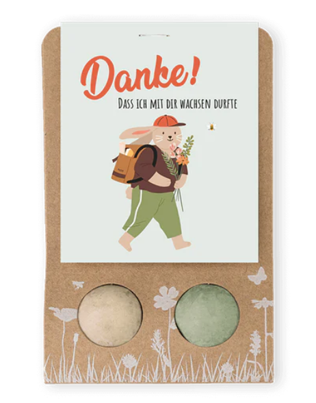 Geschenkbox Mini "Danke das ich mit dir wachsen durfte" mit 2 Samenbomben - Blossombs