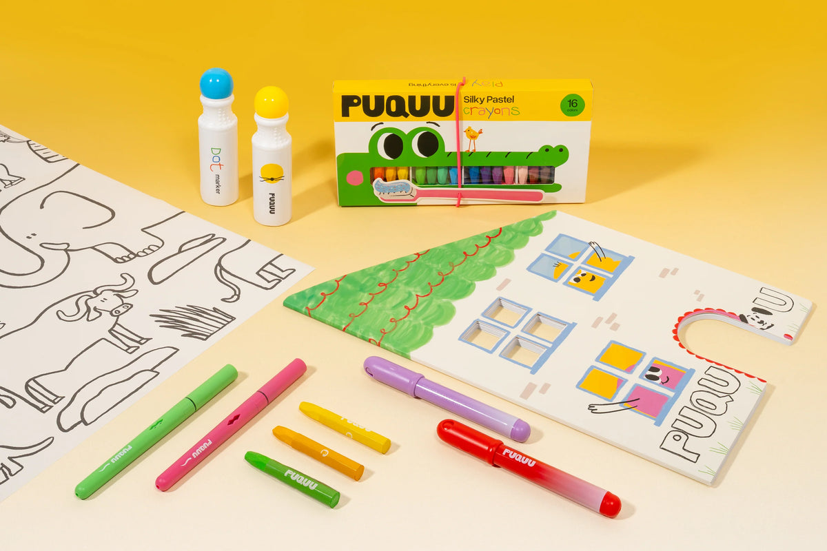 Puquu Silky Pastel Crayons, 16 Farben - PUQUU