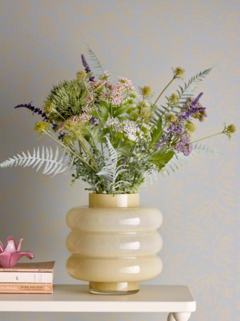 Sahara Vase, Gelb, Glas - Bloomingville