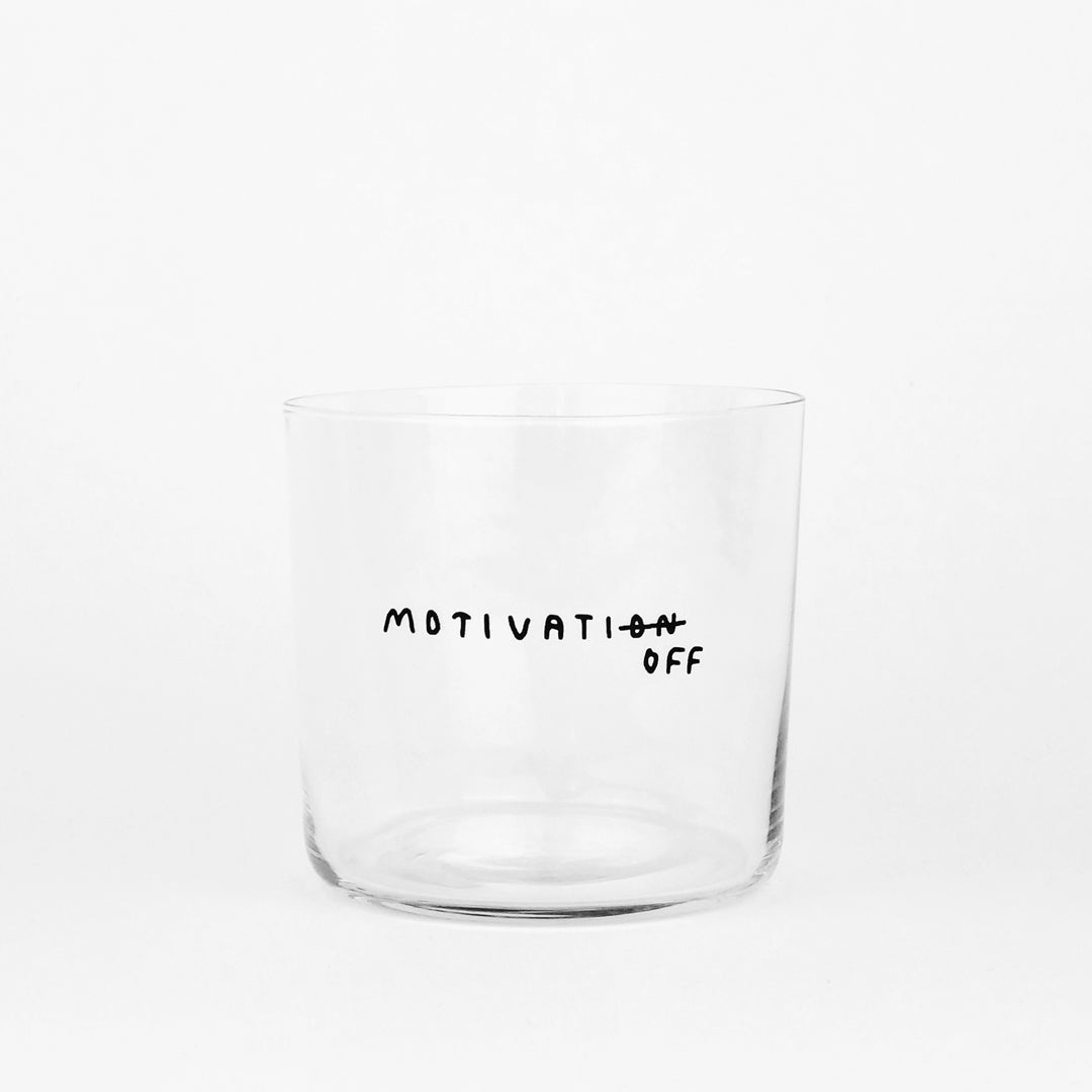 Glass - medium 350ml - Motivatioff - Yahya Studio