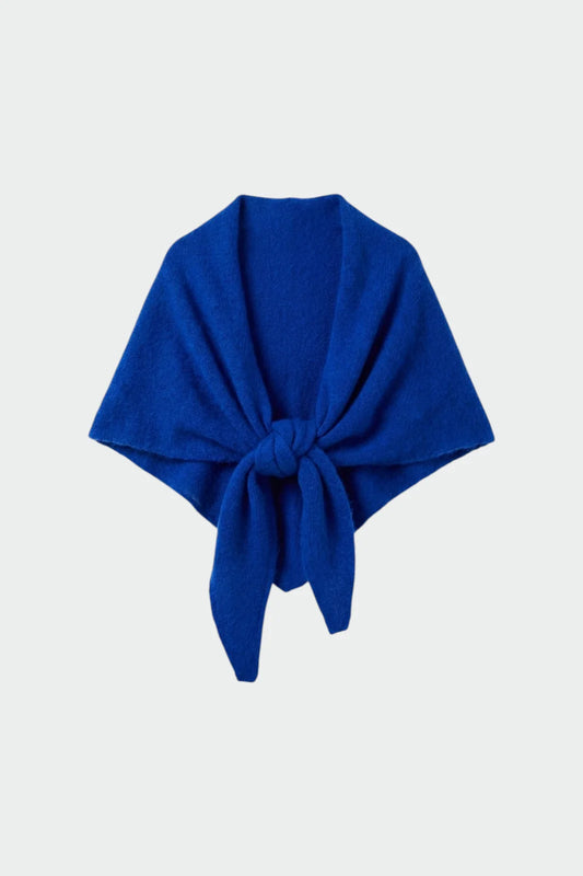 Dreiecksschal - Strickschal Blau - TRIANGULAR KNITTED SHAWL - MO685 - Indi & Cold