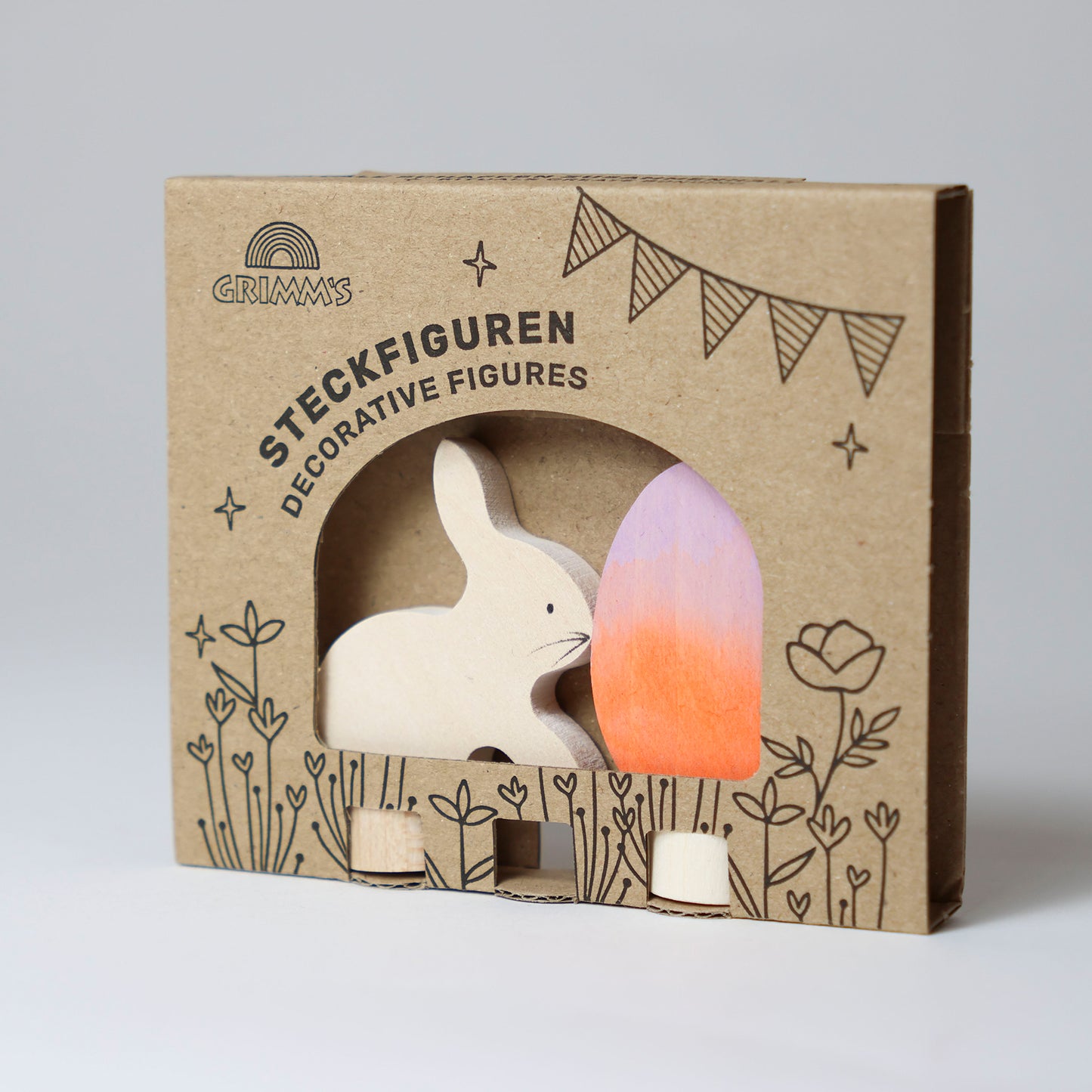 Steckfigur Osterset BATIK orange - Grimms