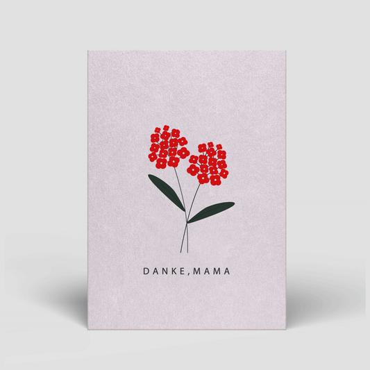 Postkarte Muttertag - Danke Mama - Naturbedacht