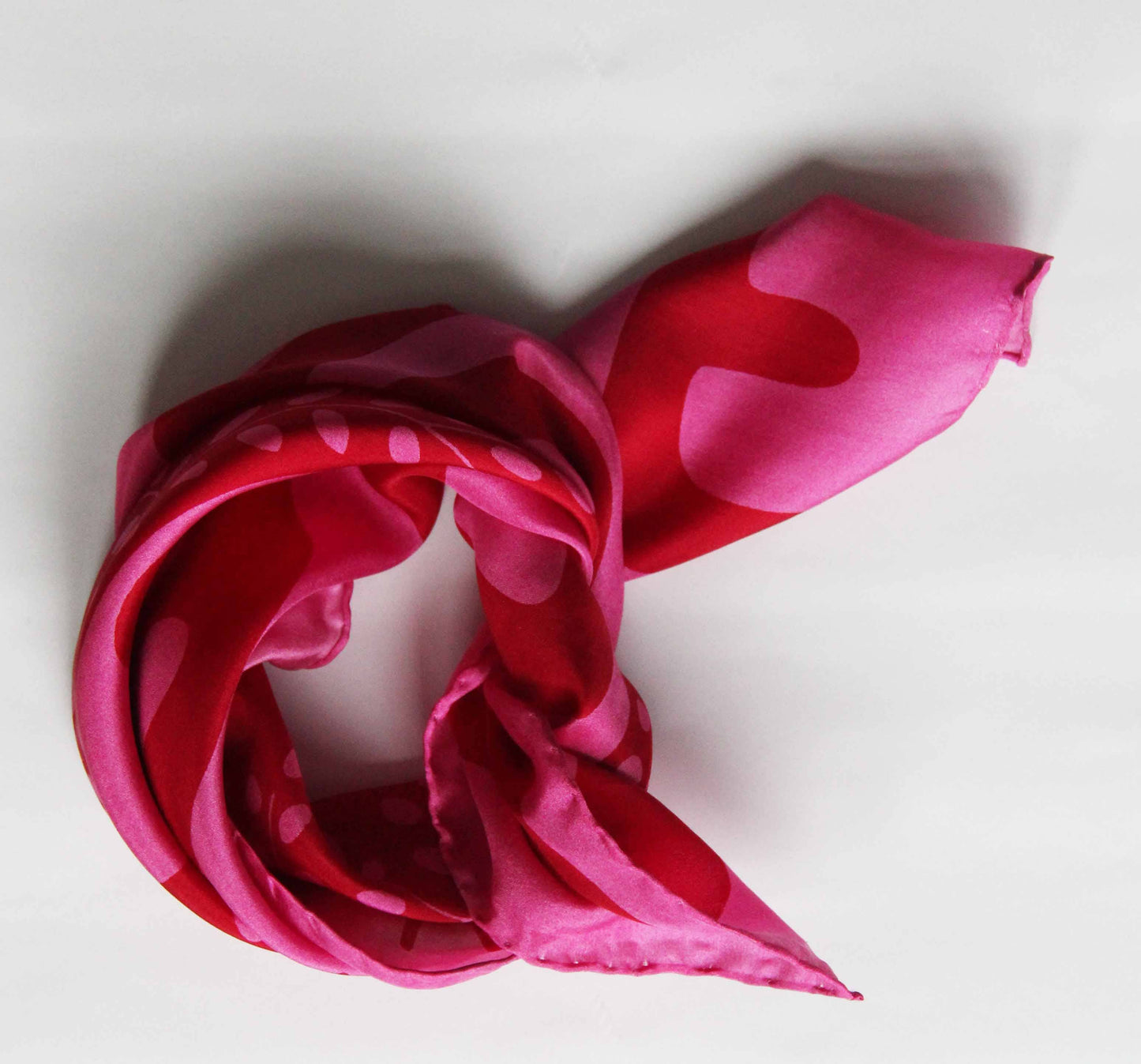 Halstuch - Peace and Love Fuchsia - Seide - Les Belles Vagabondes