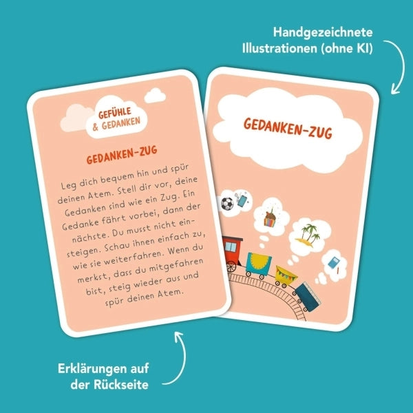 Achtsamkeitskarten für Kinder "Pause im Kopf"- Rüsselfuchs