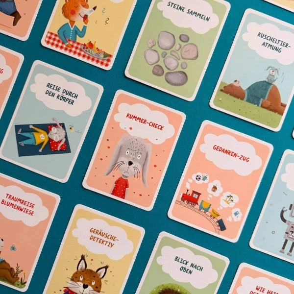 Achtsamkeitskarten für Kinder "Pause im Kopf"- Rüsselfuchs