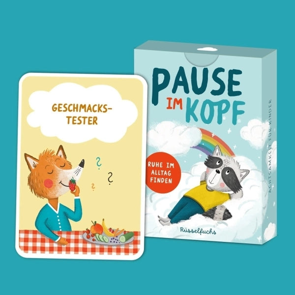 Achtsamkeitskarten für Kinder "Pause im Kopf"- Rüsselfuchs