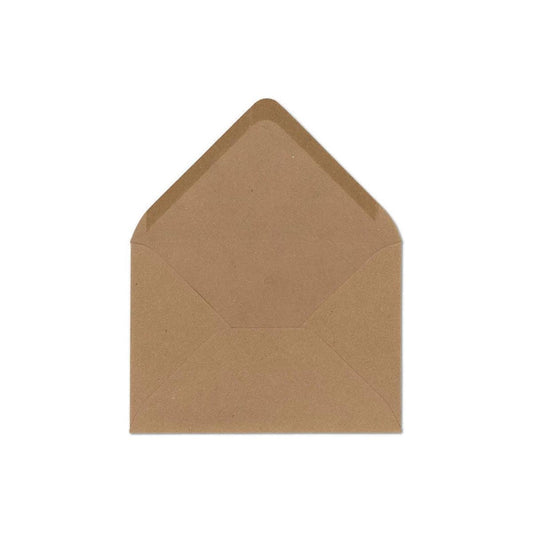 Bio-Briefumschlag - aus 100% Recyclingpapier - für DIN A6-Postkarten/Klappkarten - Naturbedacht