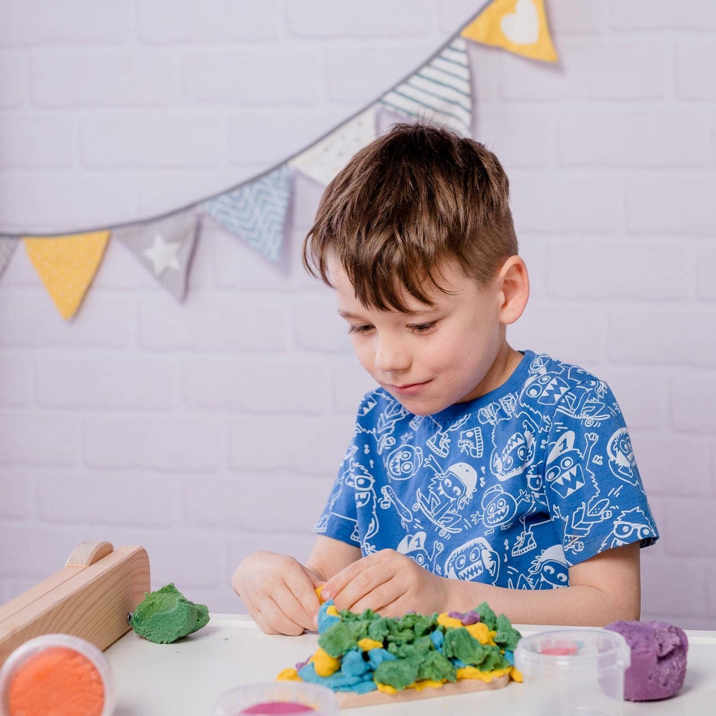 Bio-Easy-Knete vegan 4er Set "Loki" - Neogrün