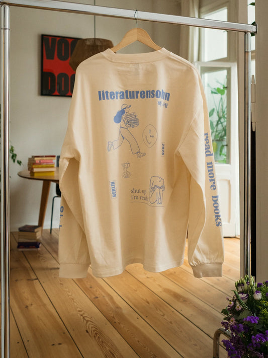 Long Sleeve - Cross Over gelb - Literaturensohn