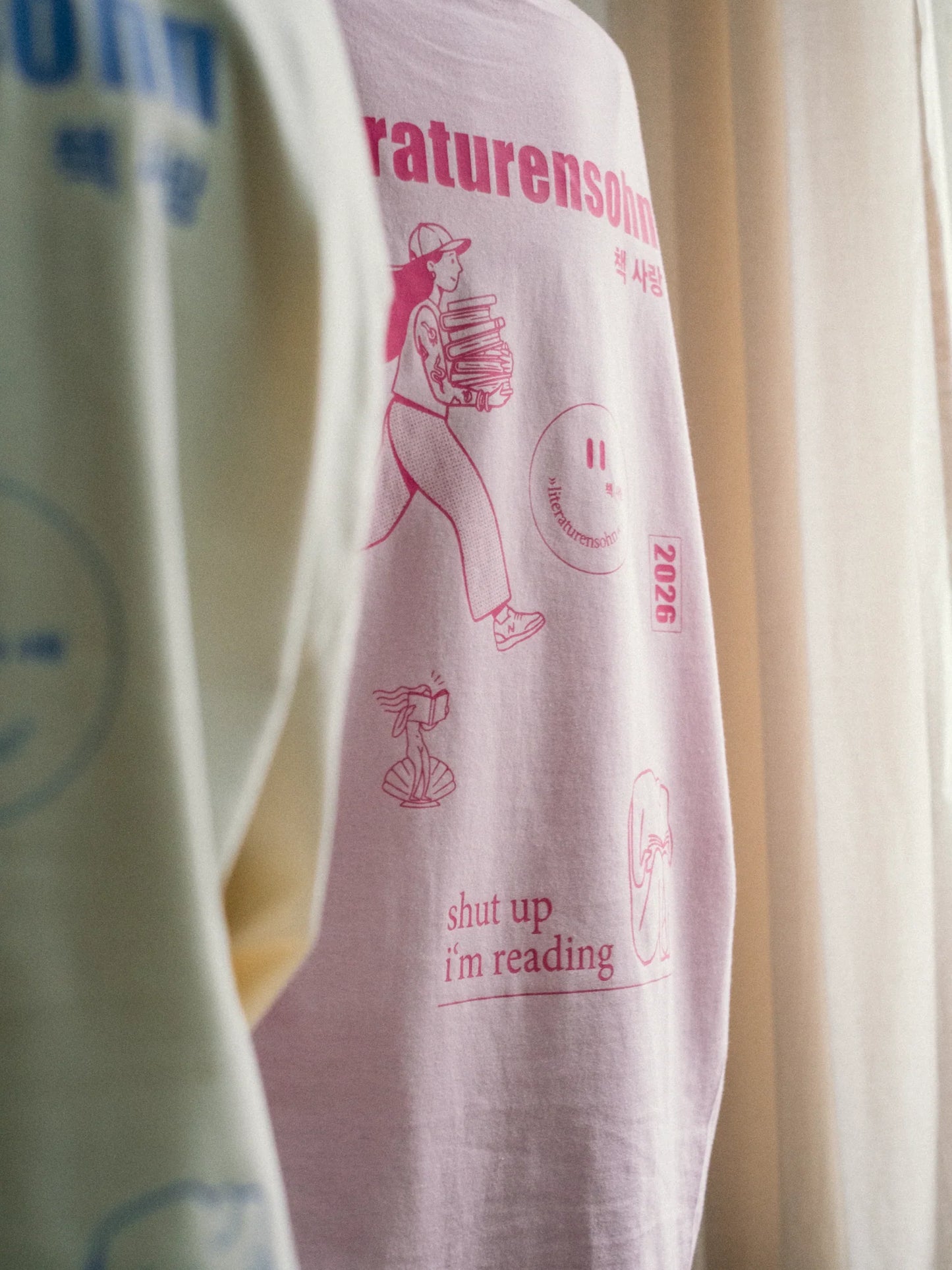 Long Sleeve - Cross Over Pink- Literaturensohn