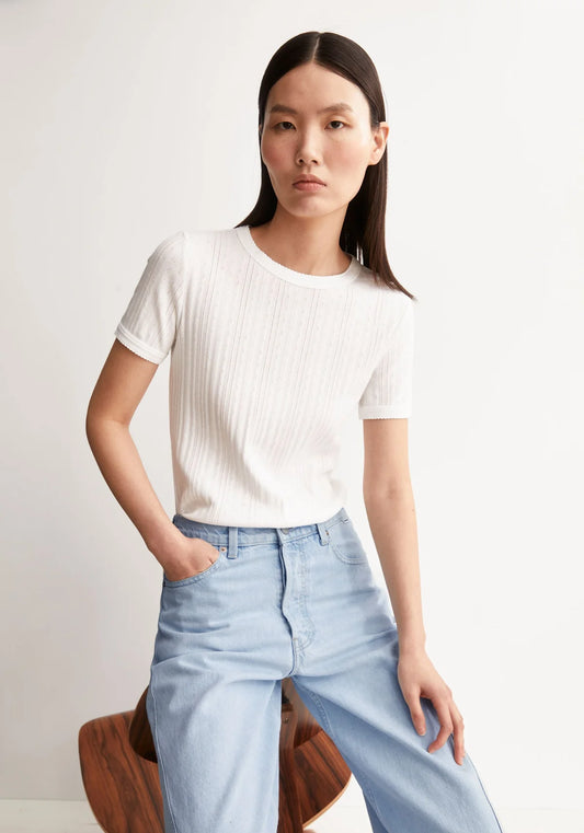 POINTELLE T-SHIRT 100% BIO-BAUMWOLLE - Armedangels