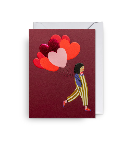 Mini Karte - Herz Ballons - Jennifer Bouron - Lagom Design