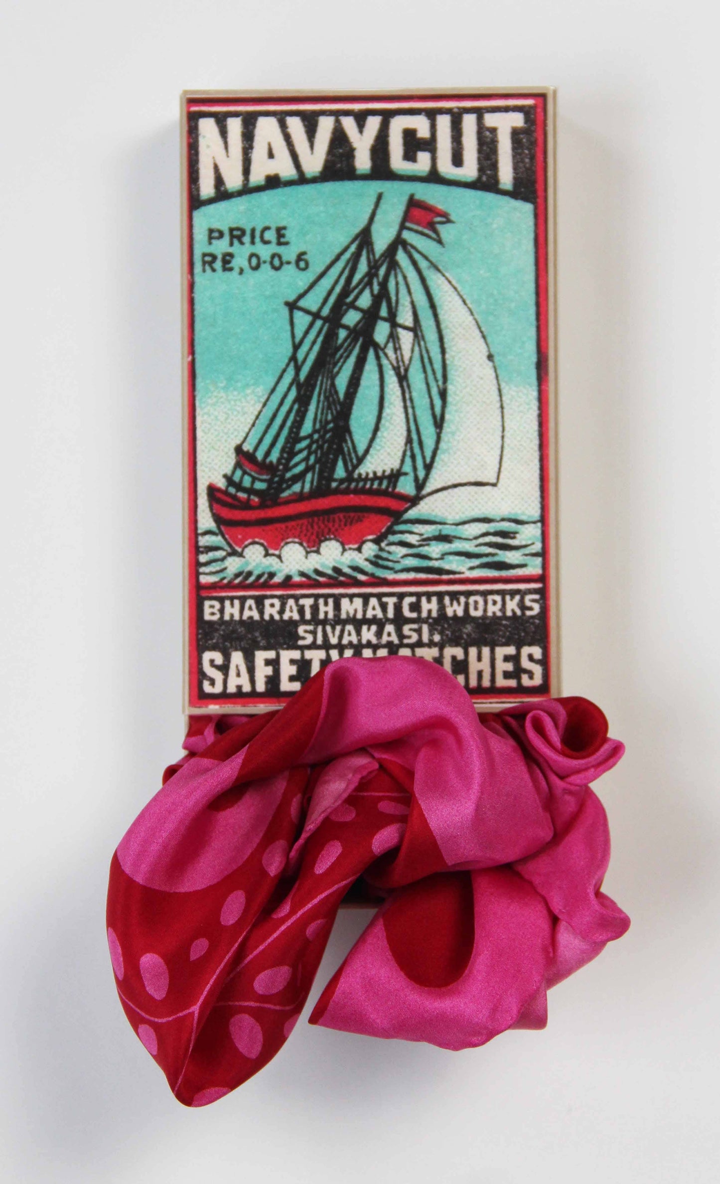Halstuch - Peace and Love Fuchsia - Seide - Les Belles Vagabondes