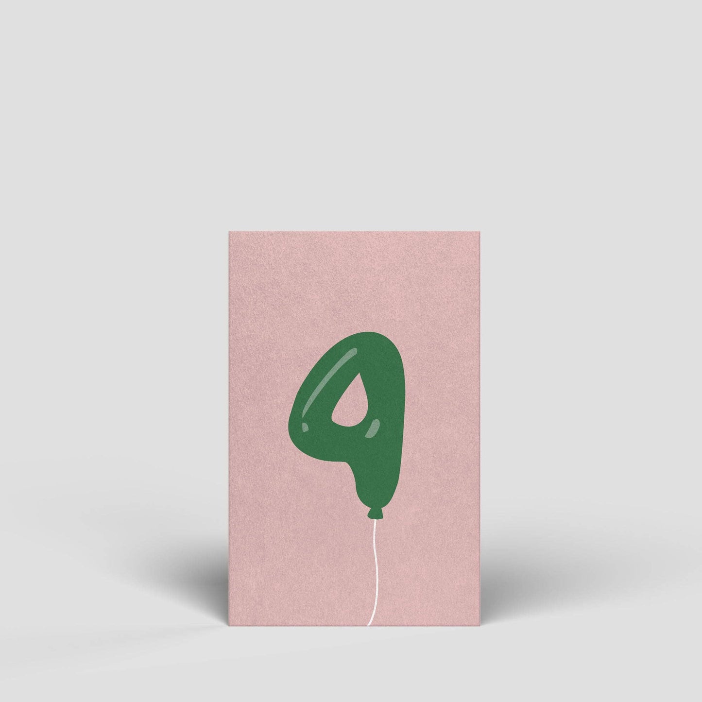 Midi Postkarte - Zahl 4 - Naturbedacht