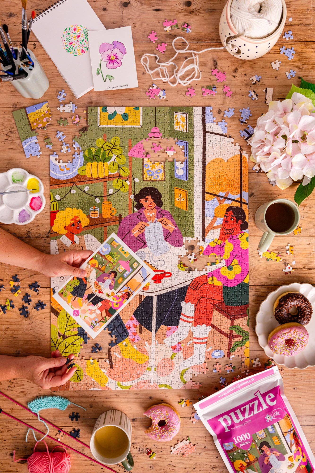 Puzzle 1000 Teile Die Freundinnen -  Maison Joliette