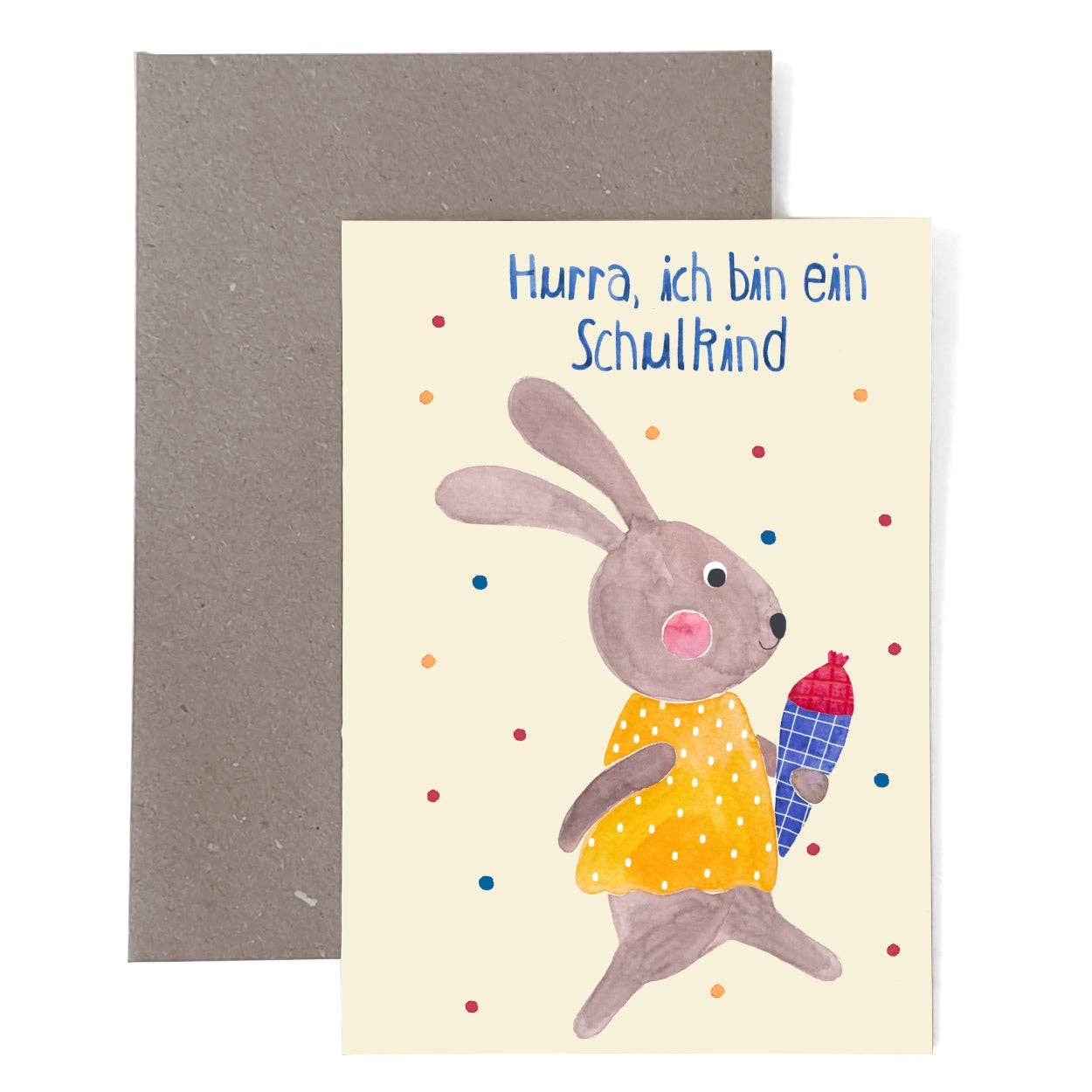 Grußkarte - Hurra ich bin ein Schulkind
