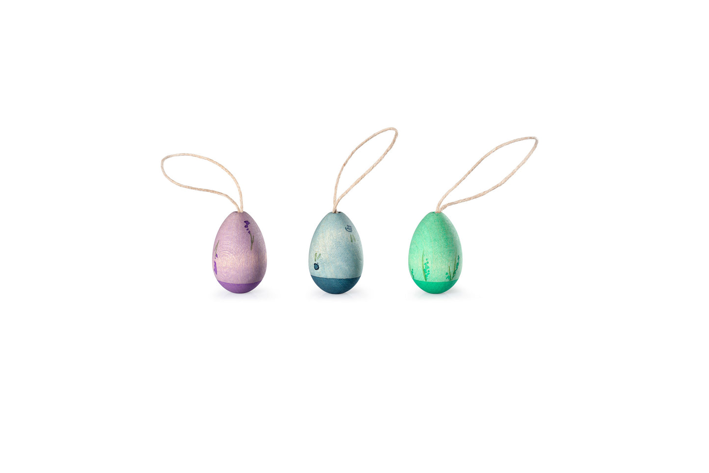 Aurora Eggs - Holzeier - kalte Farben -Grapat