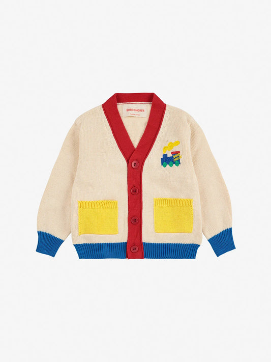 Bobo Choo Choo color block cardigan  - Bobo Choses