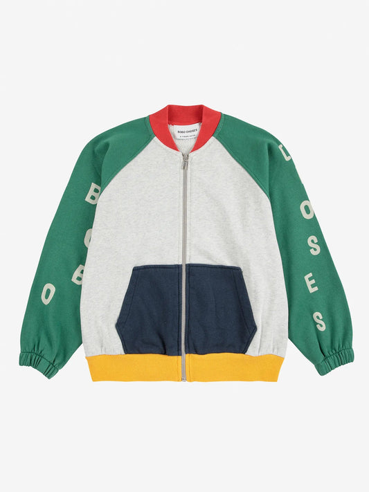 Bobo Choses color block zipped Sweatshirt- Bobo Choses