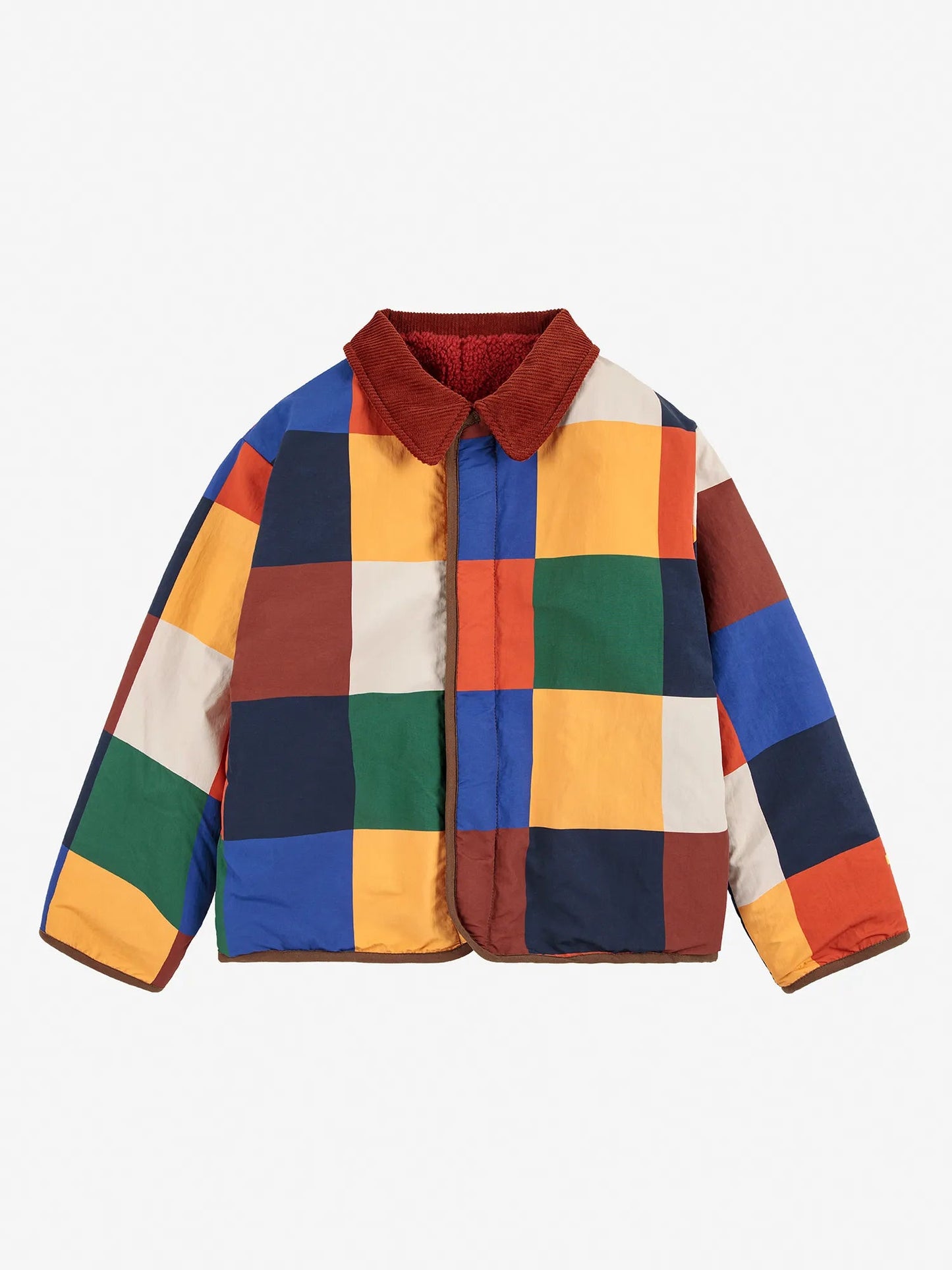 Multicolor Tiles reversible sheepskin Jacket - Bobo Choses