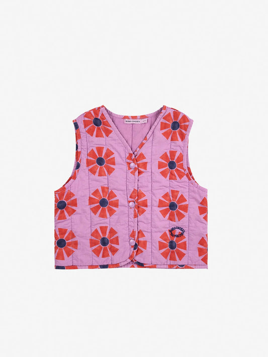 Kaleidoscope all over quilted woven vest - Bobo Choses