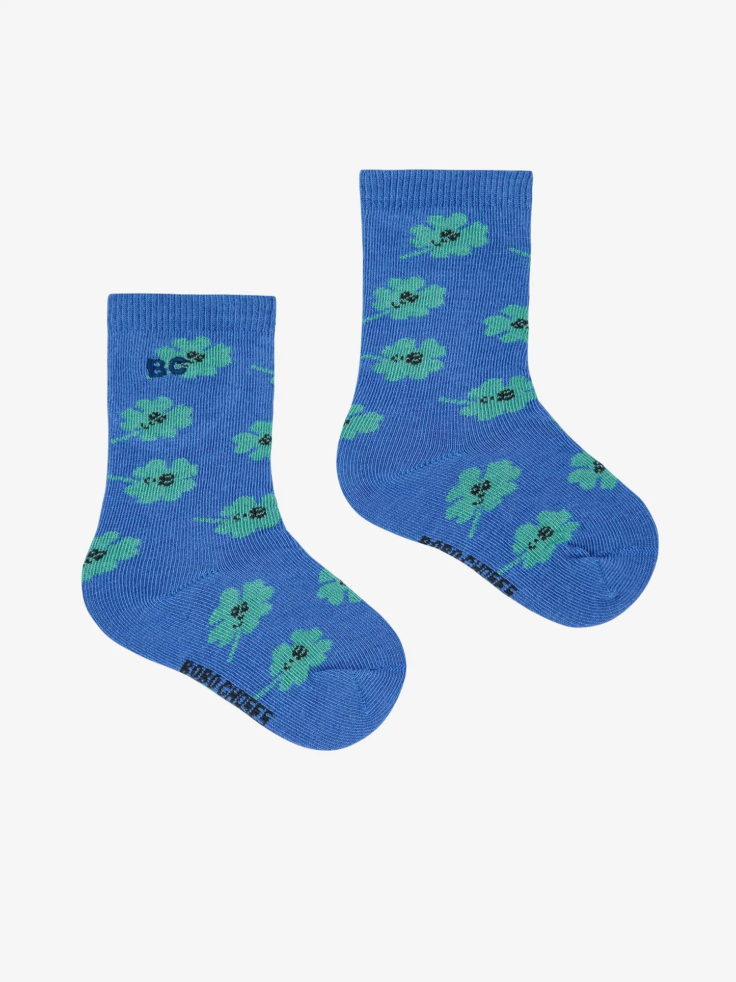 Lucky Clover all over long socks - Blue - Bobo Choses