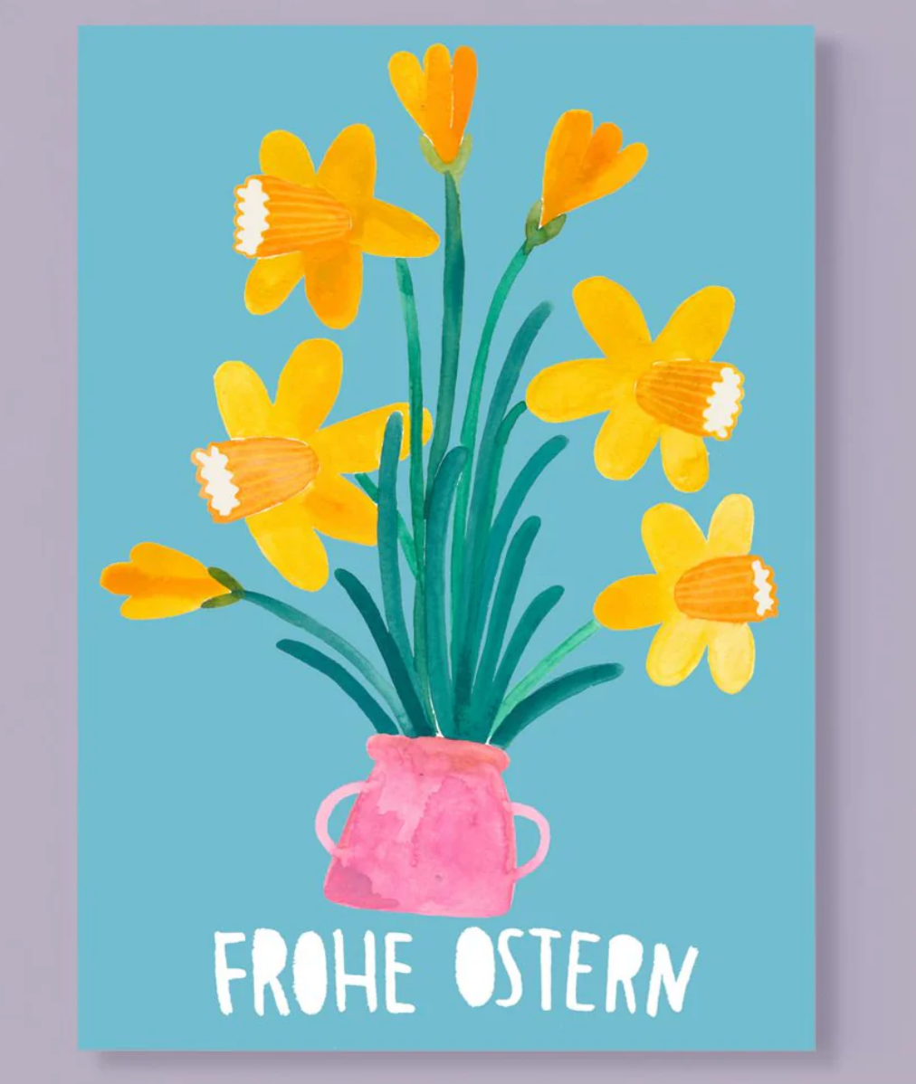 Postkarte Narzisse Ostern - Frau Ottilie