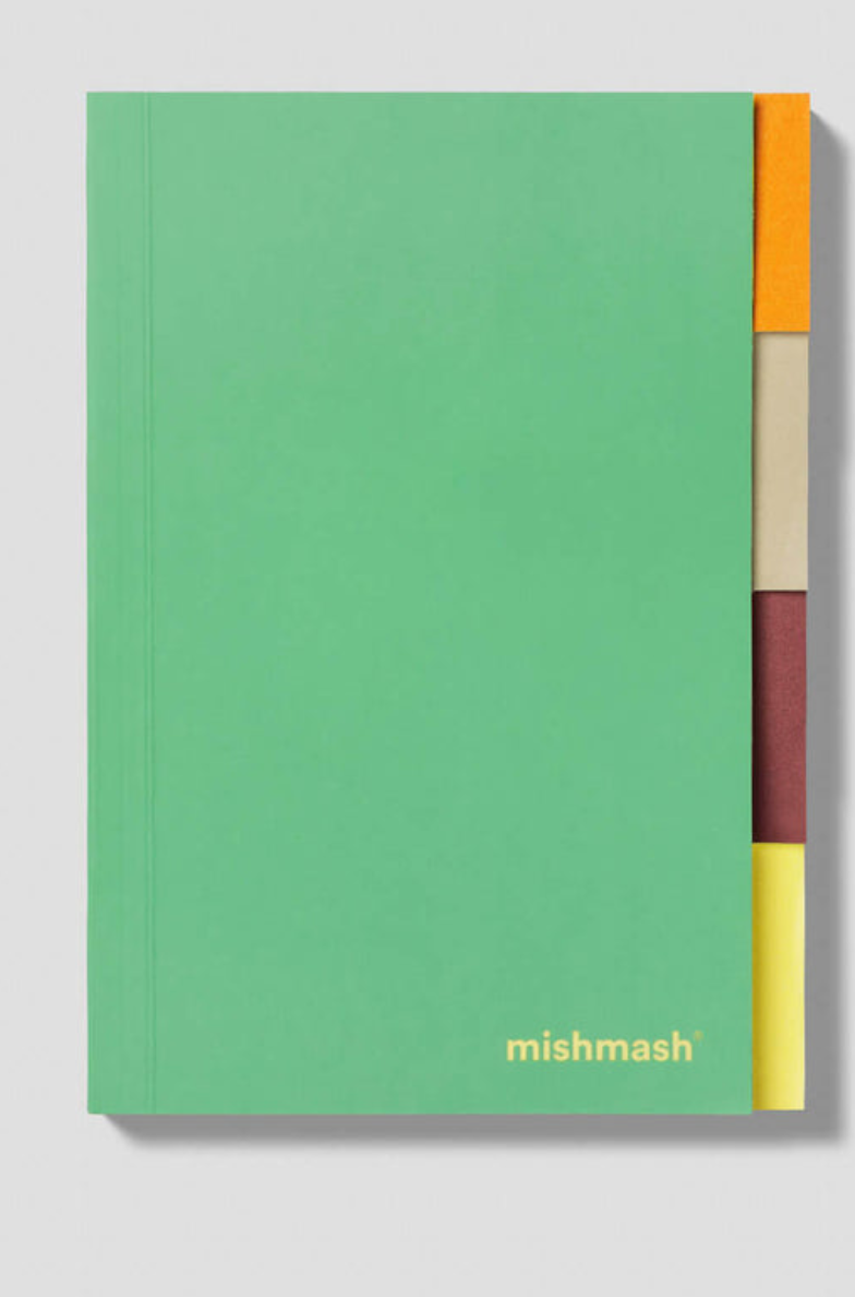 Notizbuch - 4 Register gepunktet - A5 - Moss -mishmash