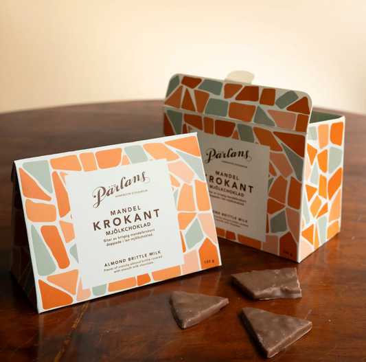 Mandel Krokant Milchschokolade 150gr - Pärlans