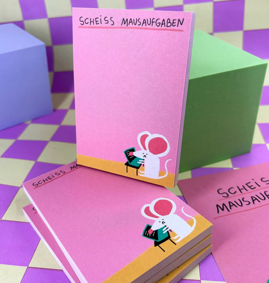 Notizblock "Scheiss Mausaufgaben" - Slinga
