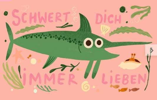 Postkarte "Schwert dich immer Lieben" - Slinga