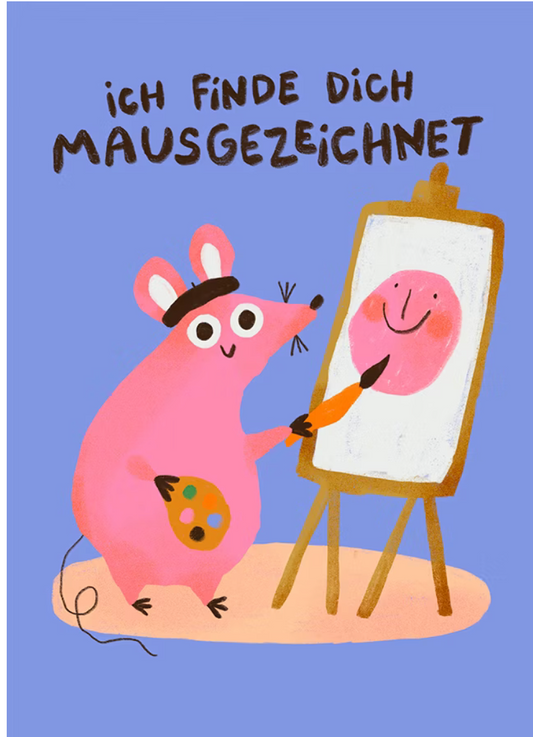 Postkarte "Ich finde Dich Mausgezeichnet" - Slinga